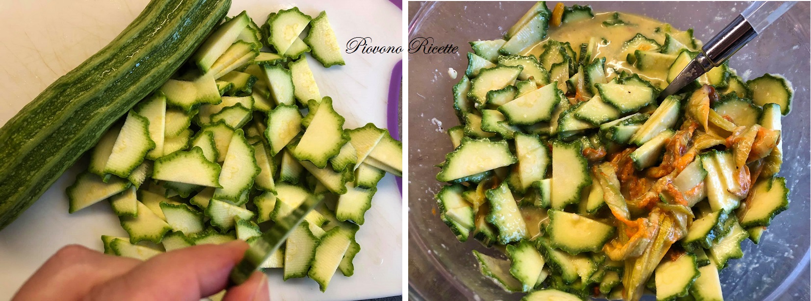 Frittata con zucchine e fiori di zucca, cotta al forno - Piovono Ricette