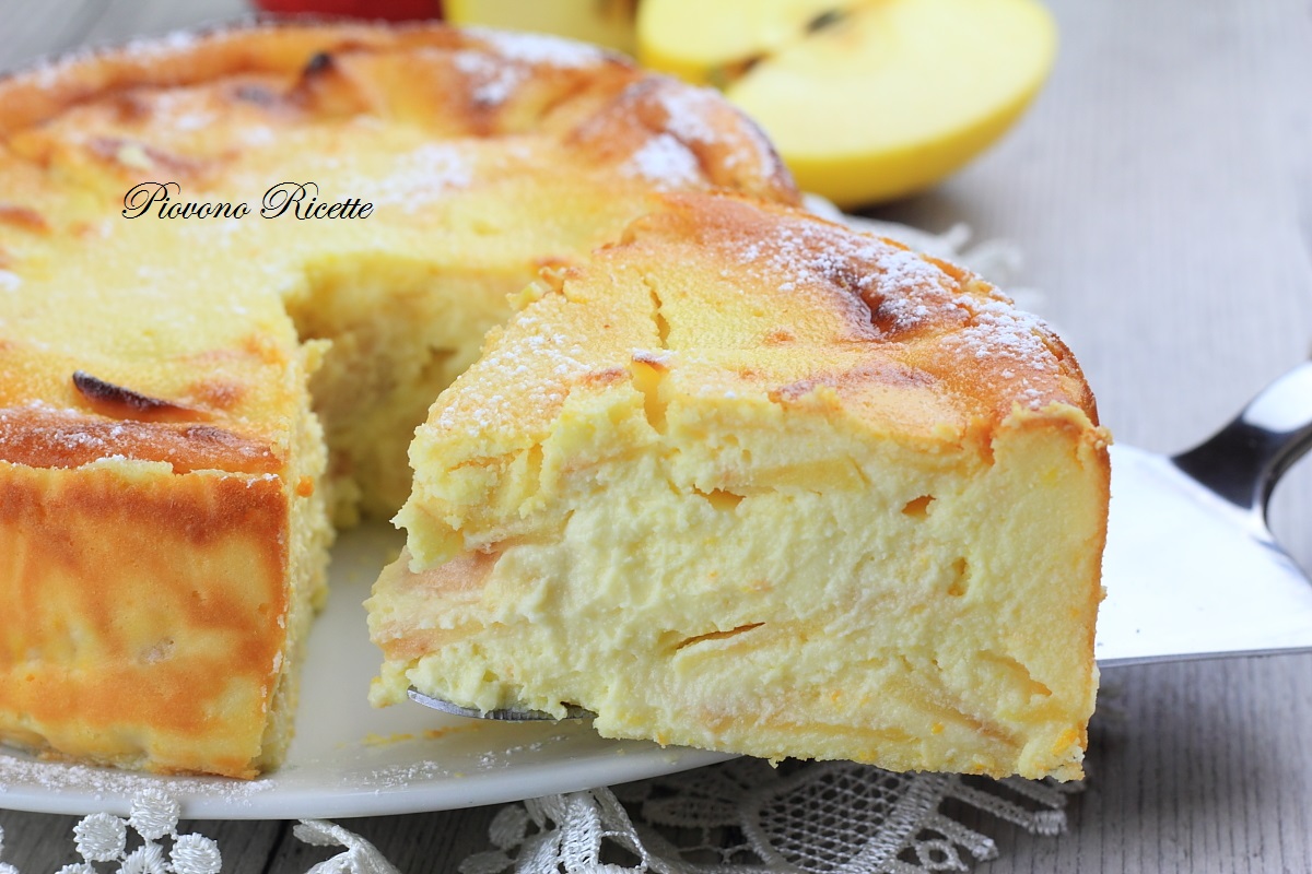 Torta di ricotta e mele - Cremosa, leggera e senza glutine