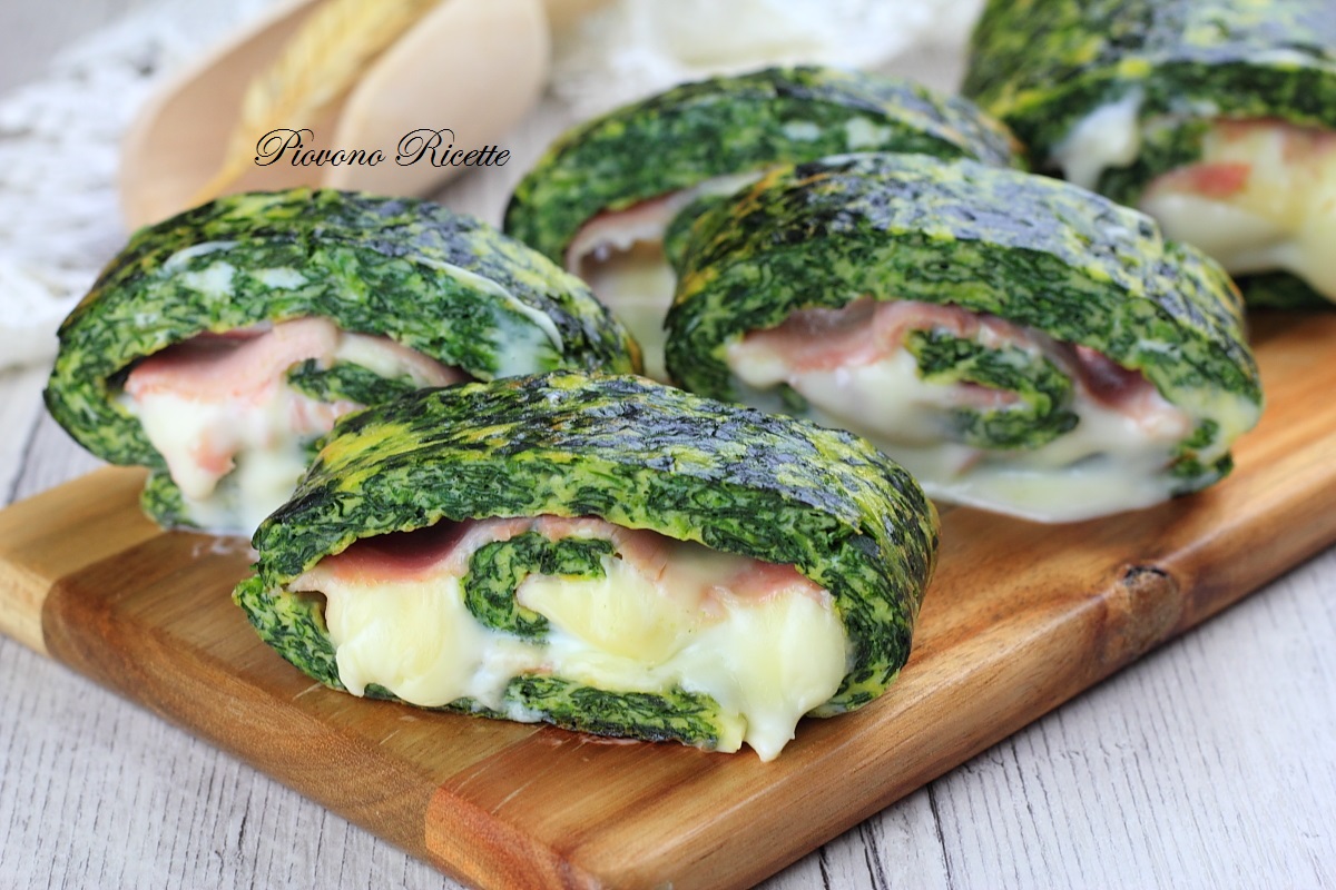 rotolo di frittata agli spinaci