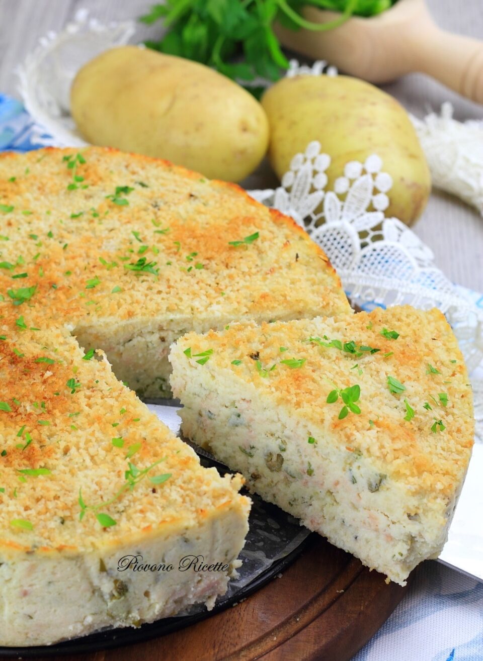 torta di patate con tonno