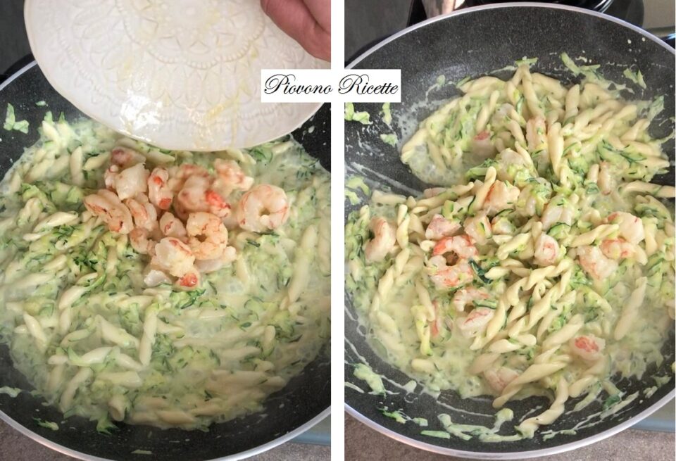 pasta zucchine e gamberi
