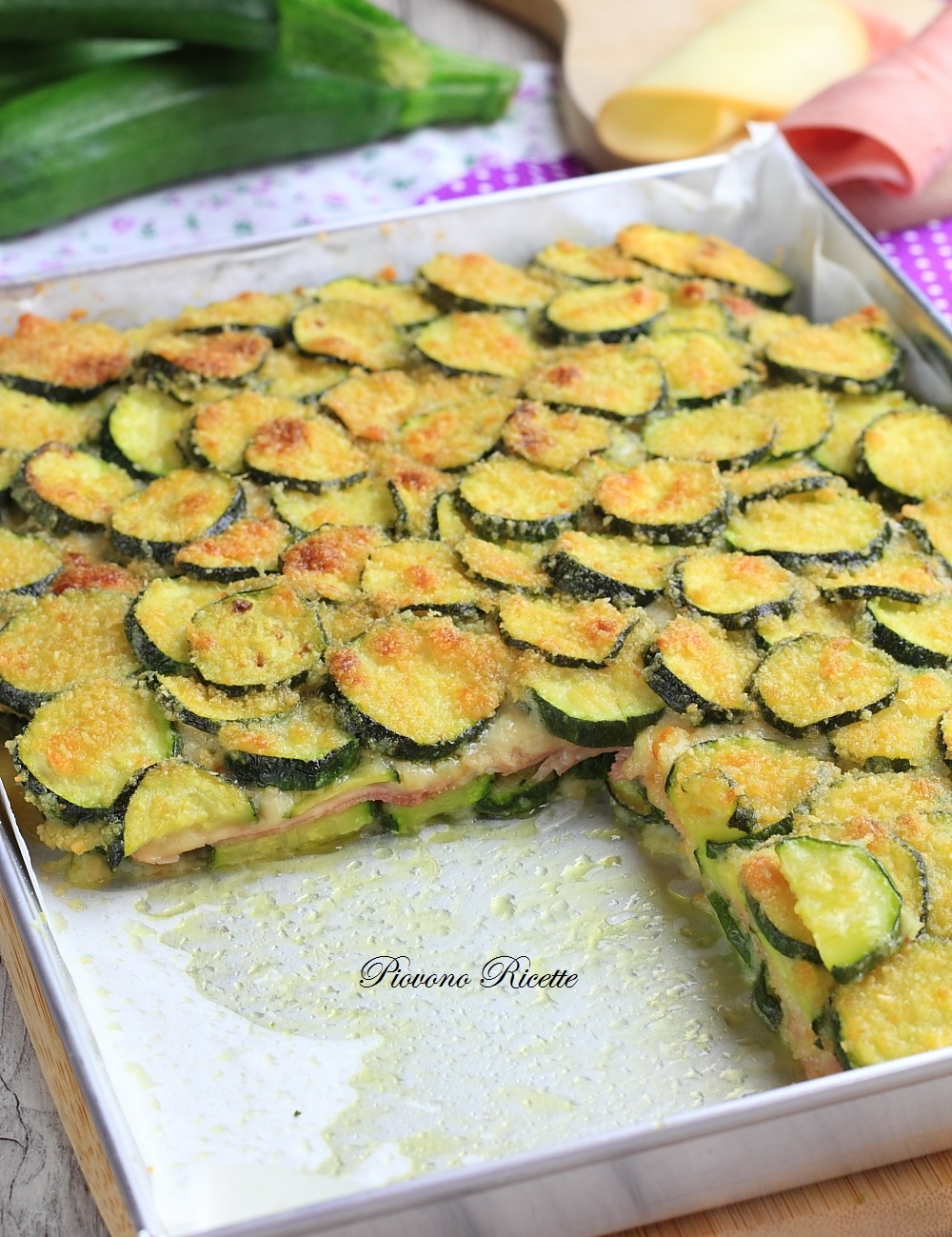 Zucchine al forno con prosciutto e scamorza - Semplici, veloci e golose