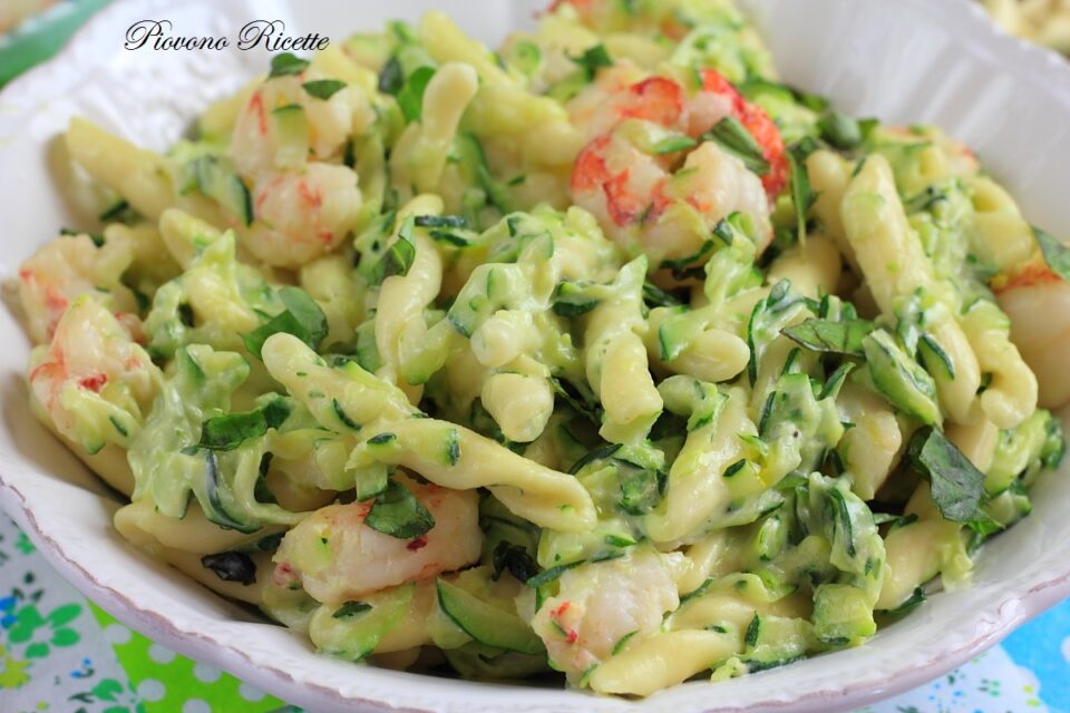 pasta zucchine e gamberi