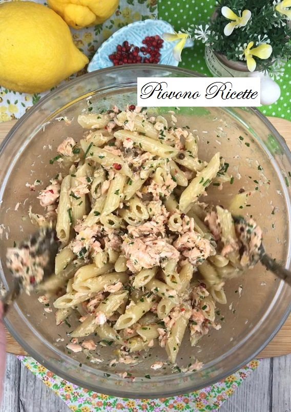 pasta fredda salmone e limone
