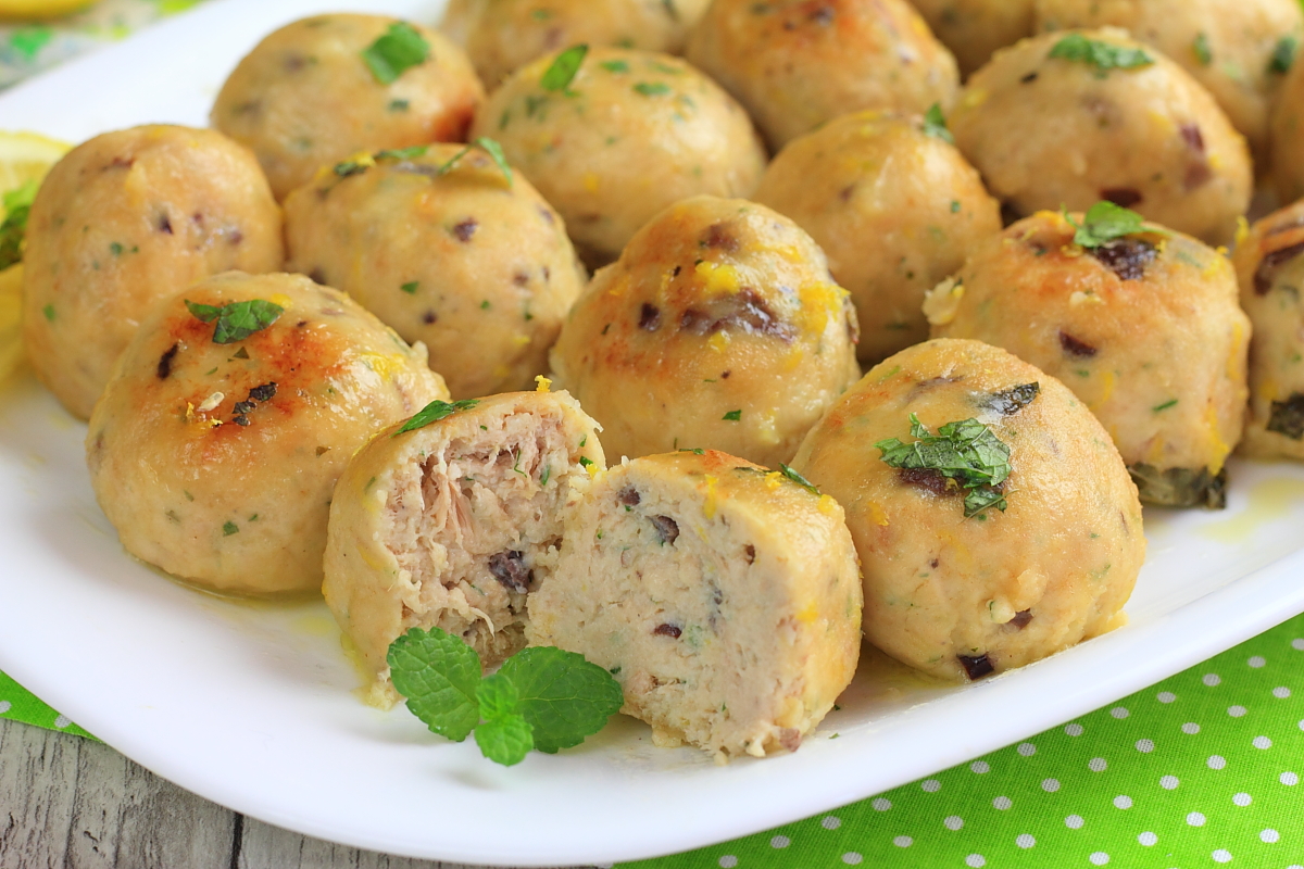 polpette di tonno e ricotta al limone