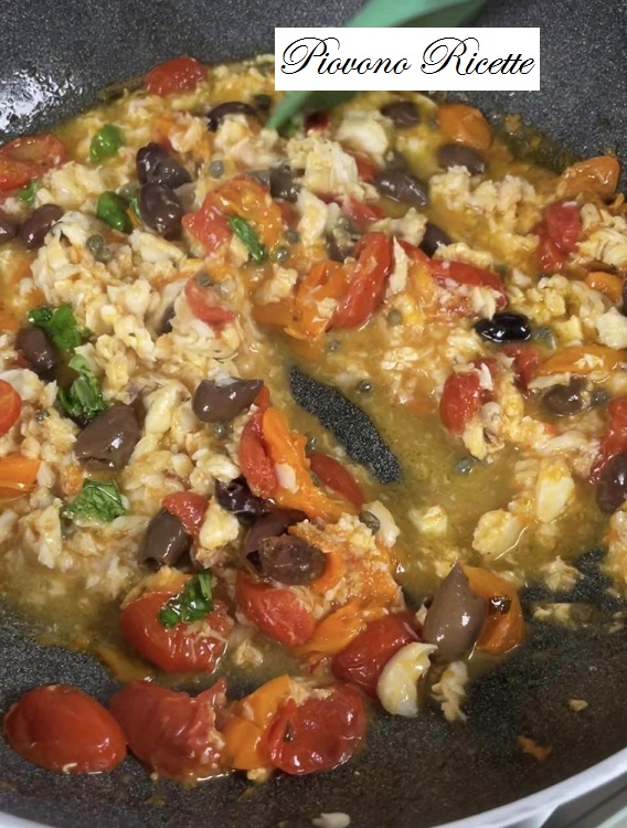 pasta con pesce bianco e pomodorini