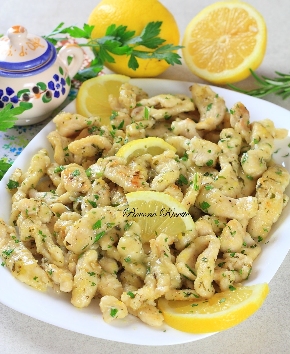 Straccetti di pollo al limone - Piovono Ricette