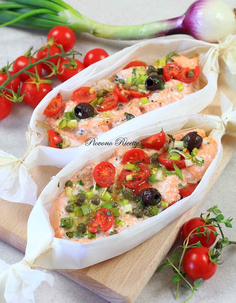 Salmone al cartoccio - Piovono Ricette