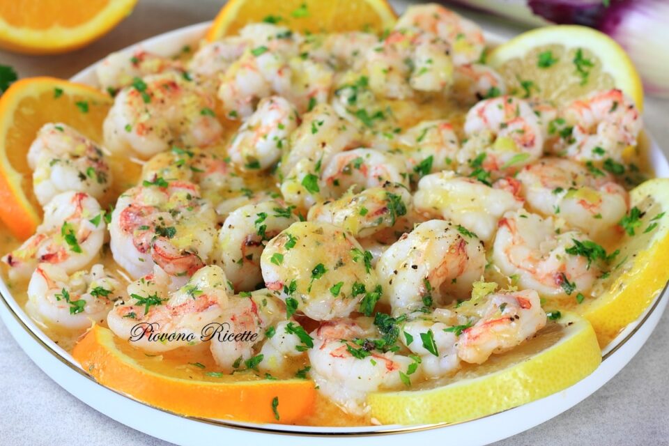 gamberi agli agrumi