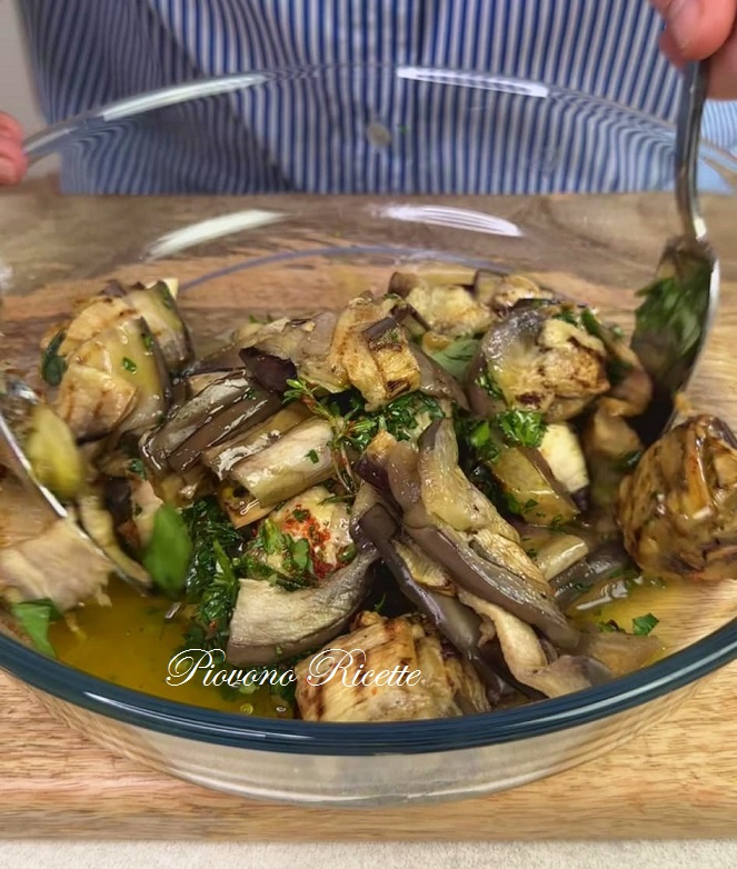 insalata di ceci e melanzane