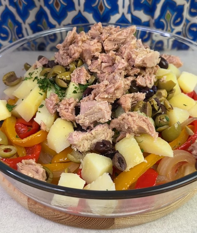 insalata di patate e peperoni