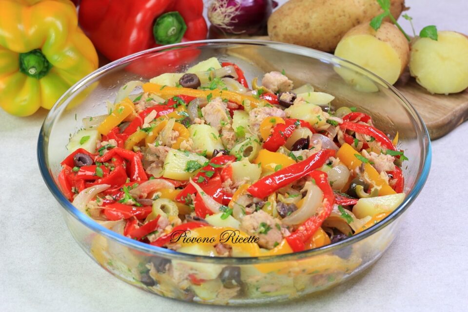 insalata di patate e peperoni