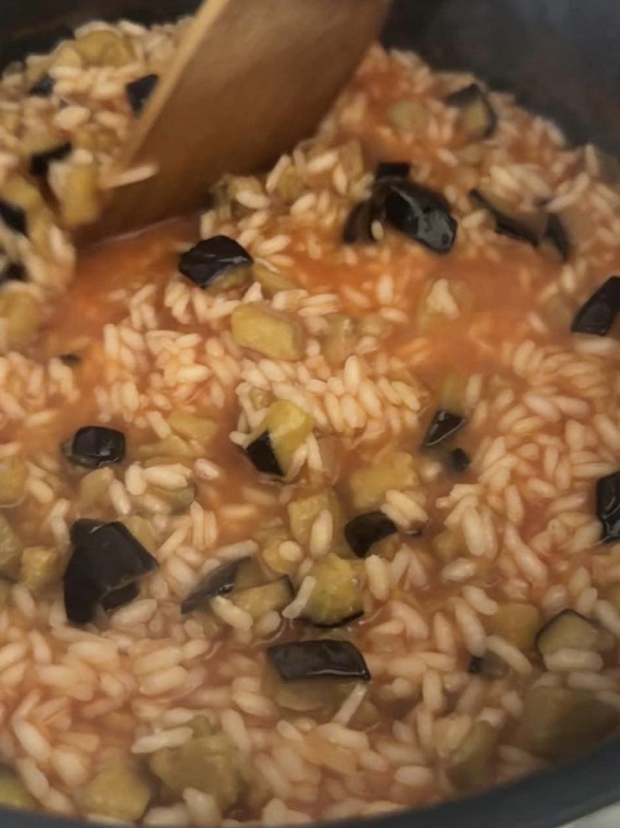 risotto con melanzane e provola 