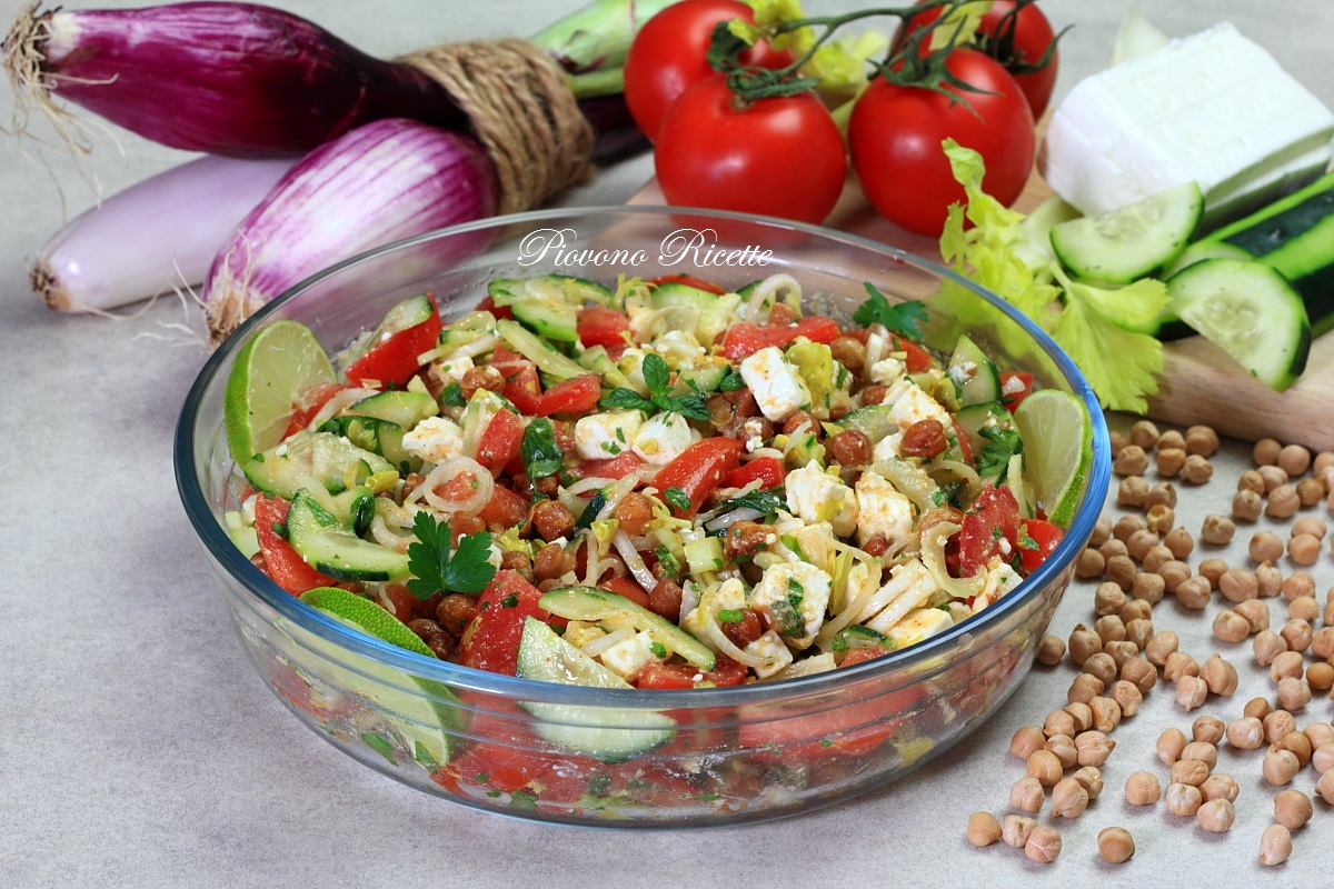insalata con ceci croccanti