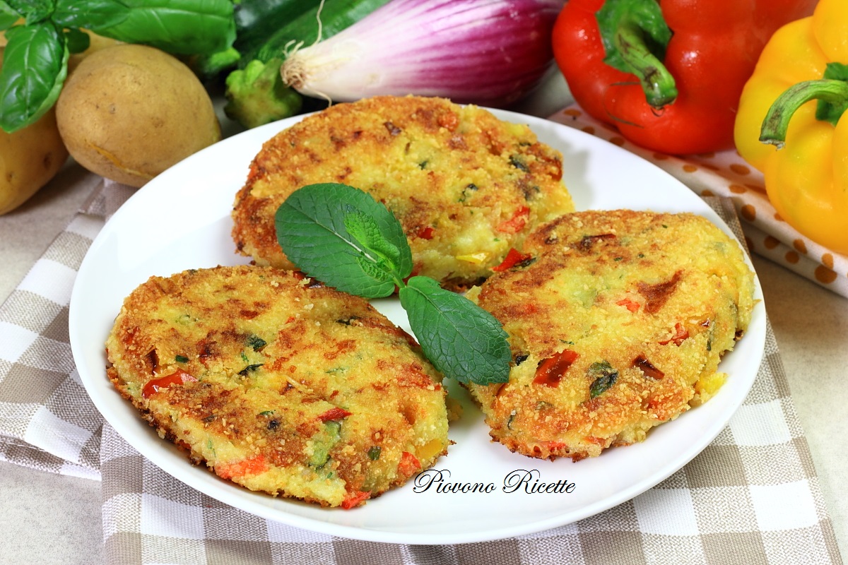 cotolette di patate e verdure