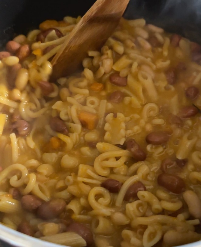 pasta con zucca e fagioli