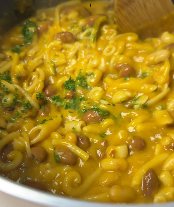 pasta con zucca e fagioli