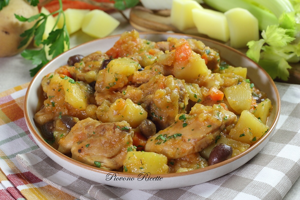 pollo in umido con patate