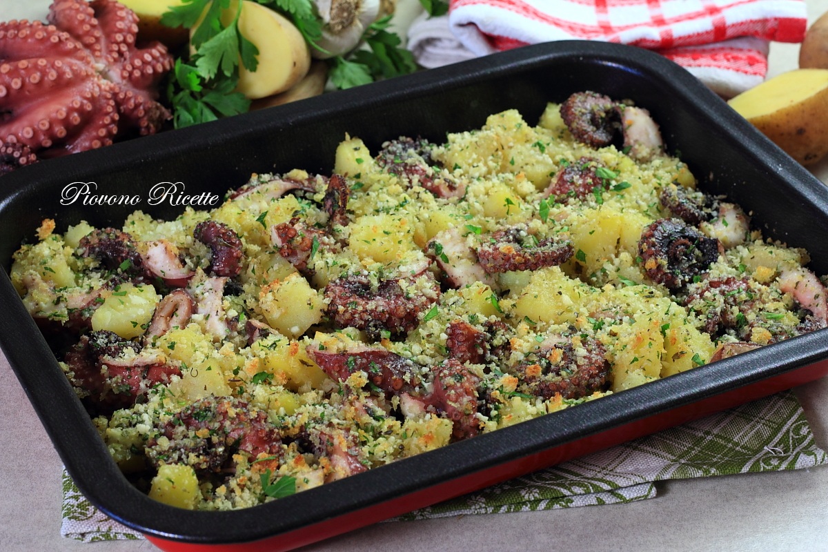 polpo e patate gratinati