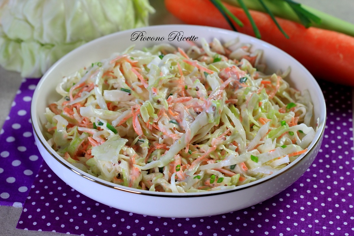 insalata di cavolo cappuccio e carote