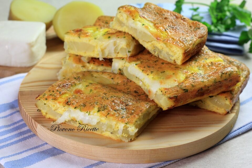 frittata di patate e mozzarella
