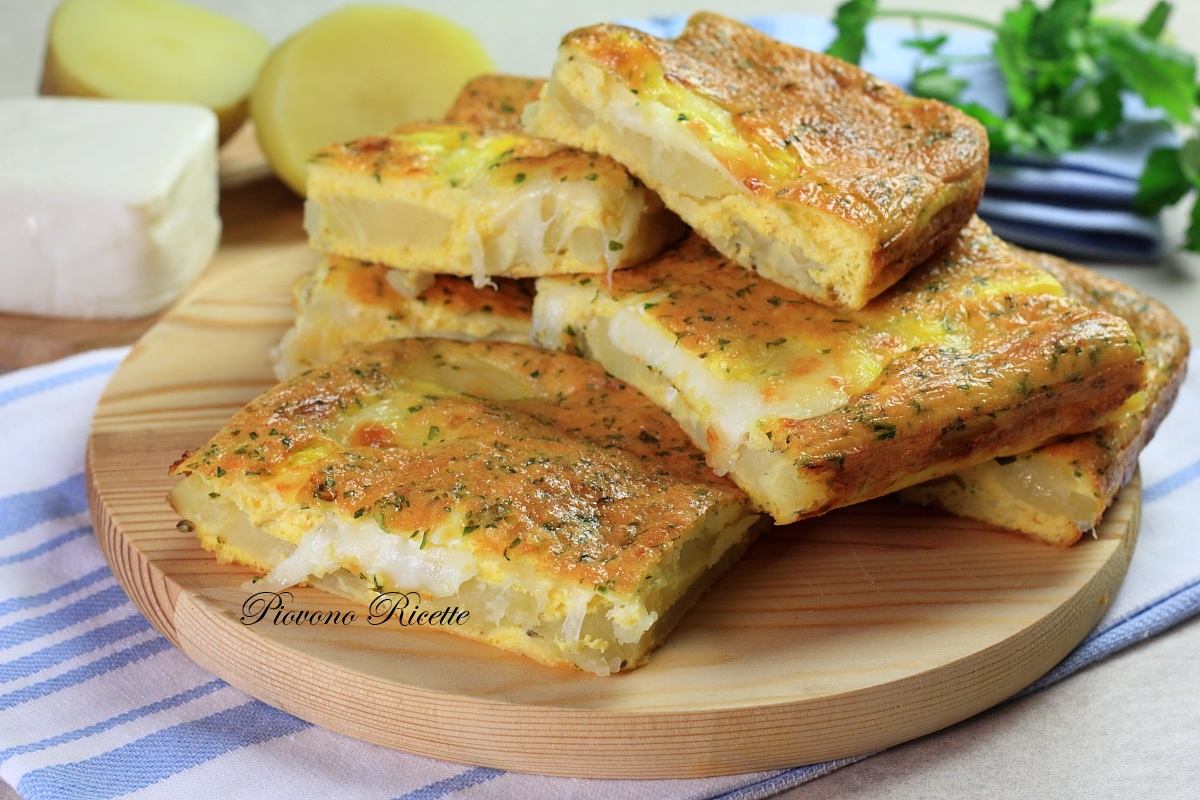 frittata di patate e mozzarella