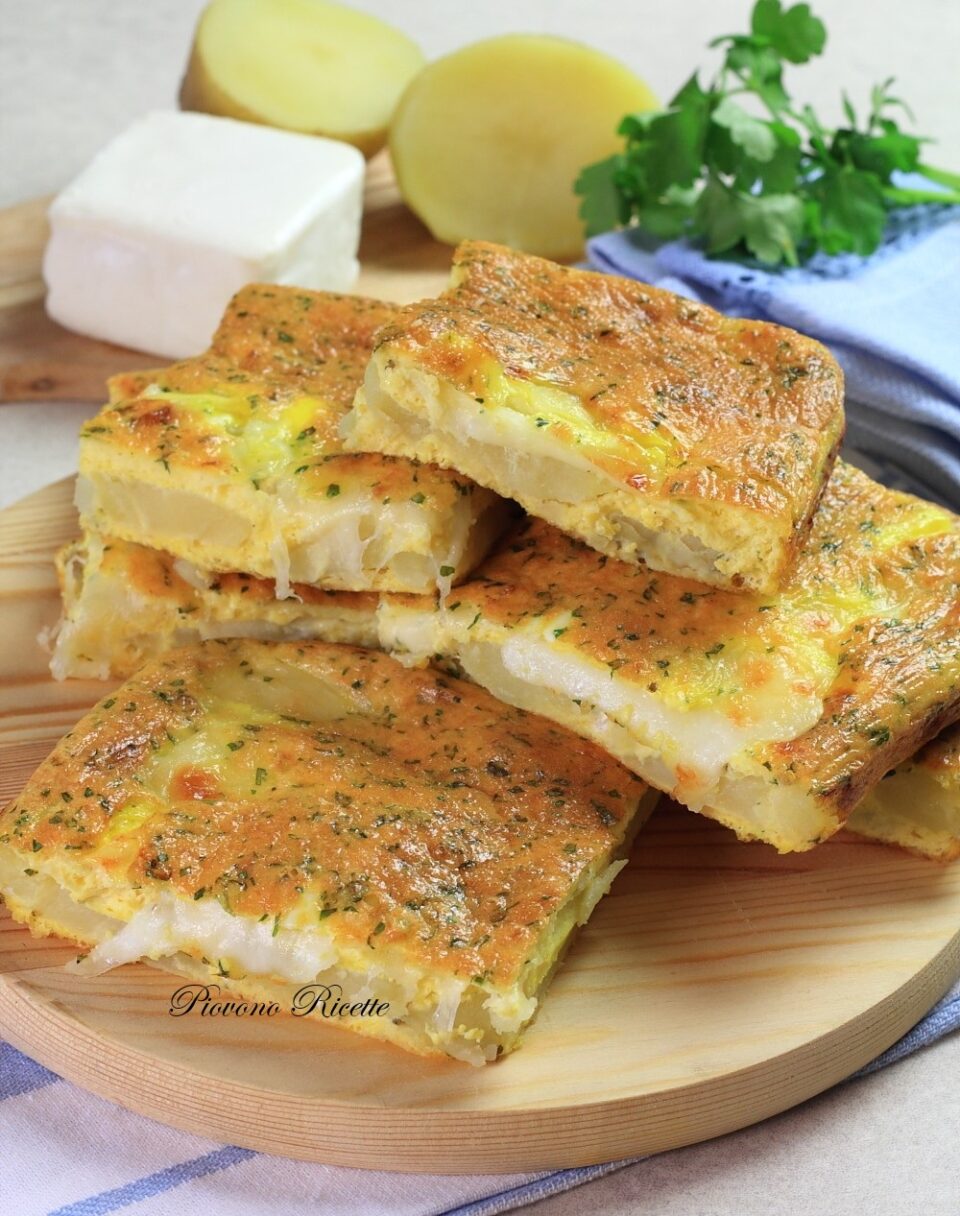 frittata di patate e mozzarella