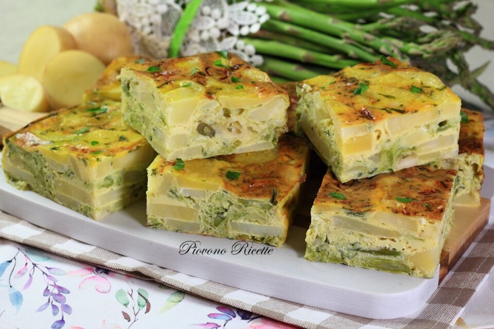 frittata con asparagi e patate