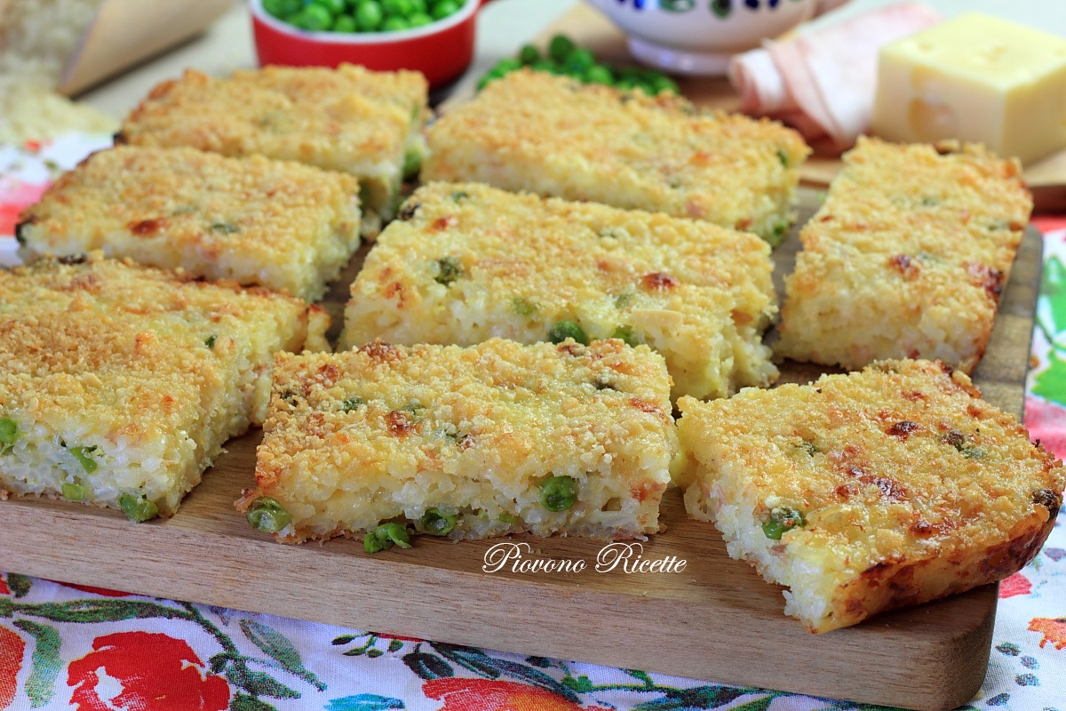 torta di riso e piselli