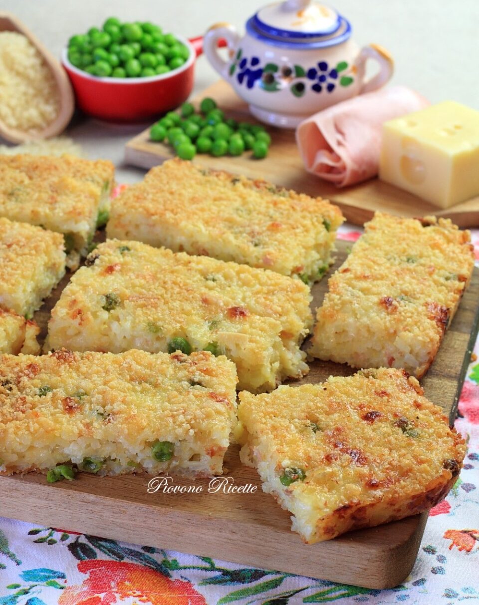 torta di riso e piselli