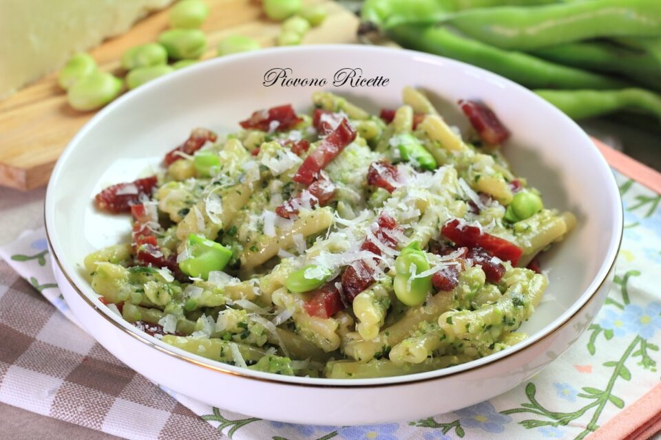 pasta con pesto di fave