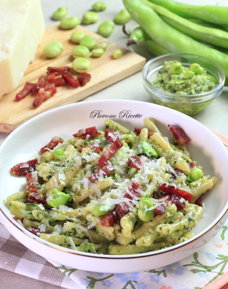 pasta con pesto di fave