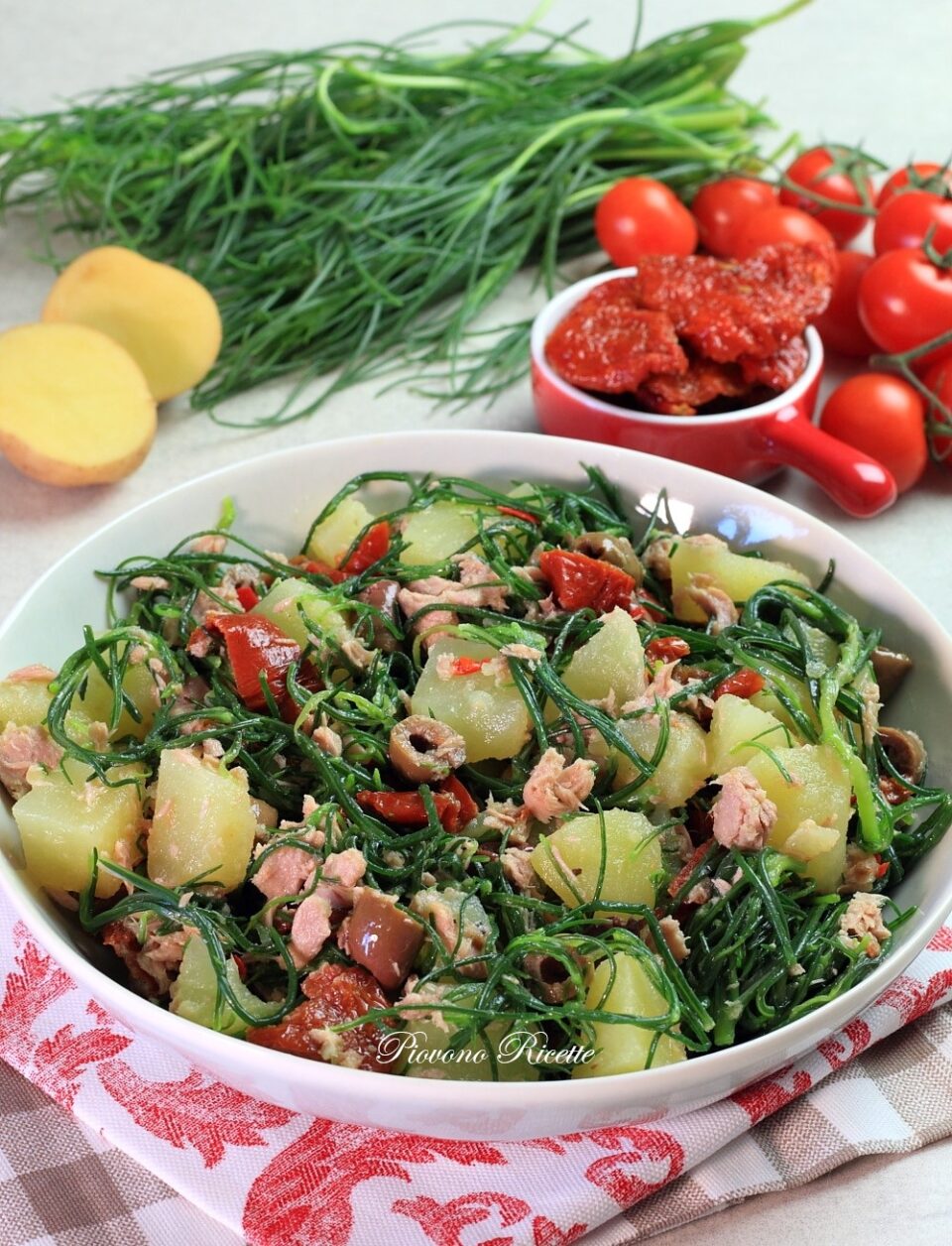 insalata di patate e agretti