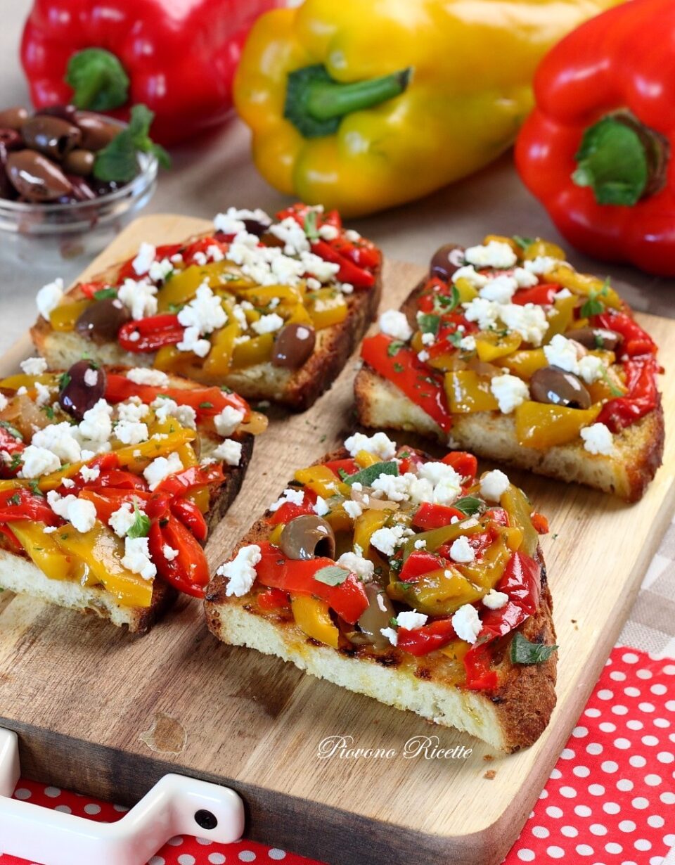 bruschette con peperoni