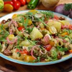 insalata di patate con sgombro