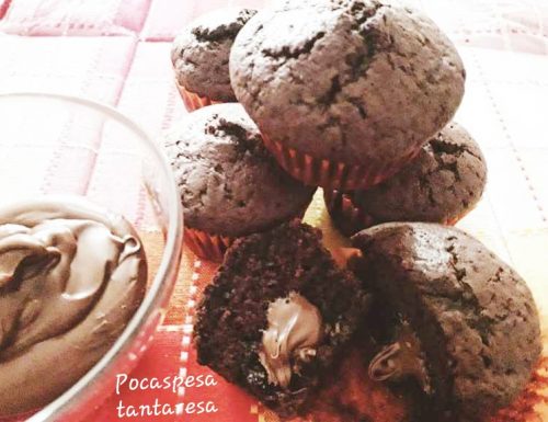 Muffins con cuore di Nutella – facili e veloci