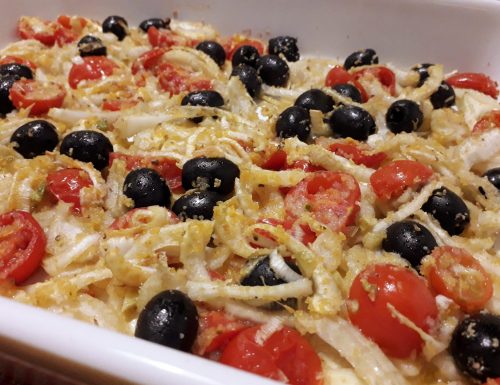 Finocchi al forno – con olive e pomodorini