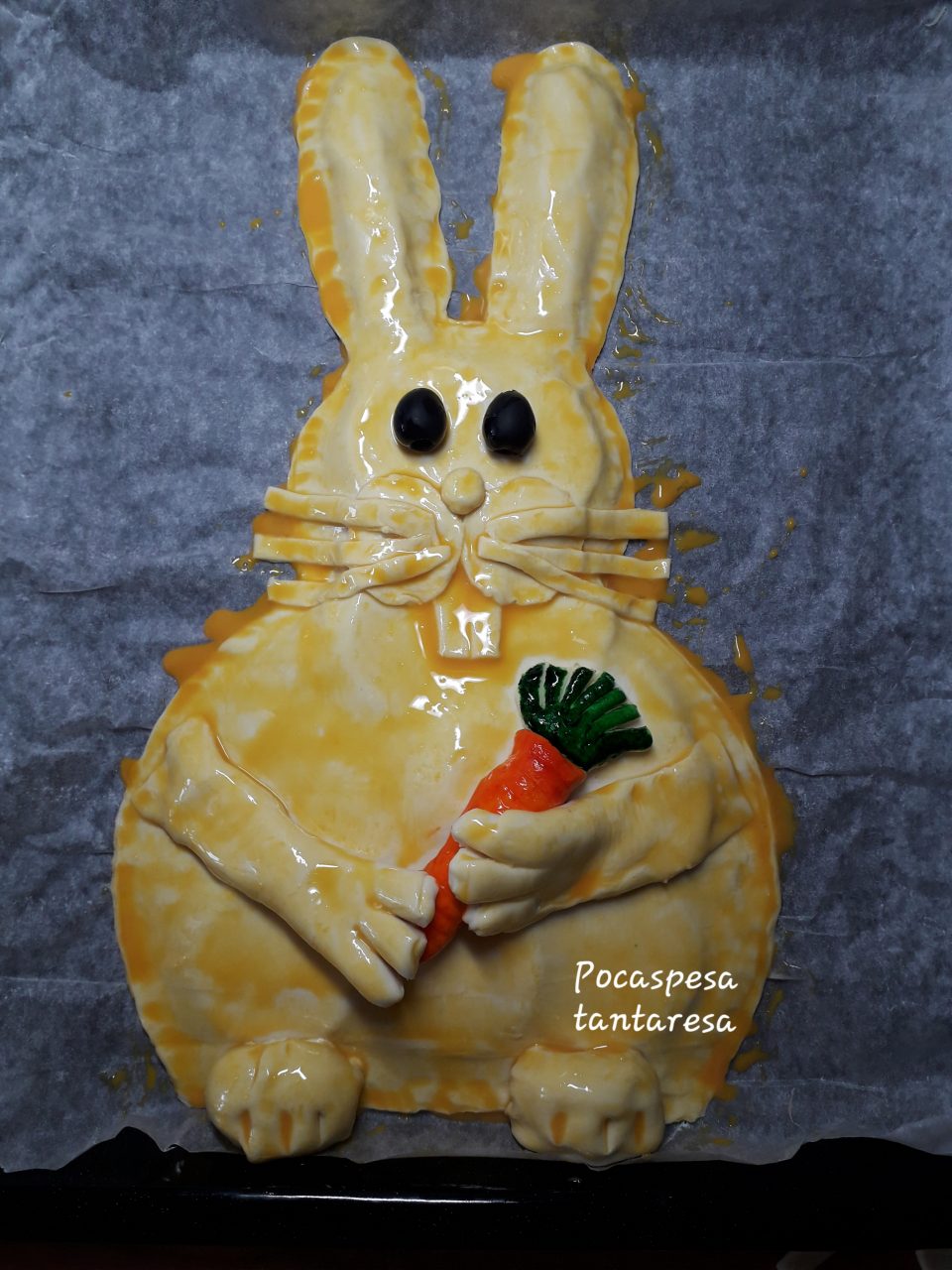 Coniglio di pasta sfoglia - torta salata di Pasqua
