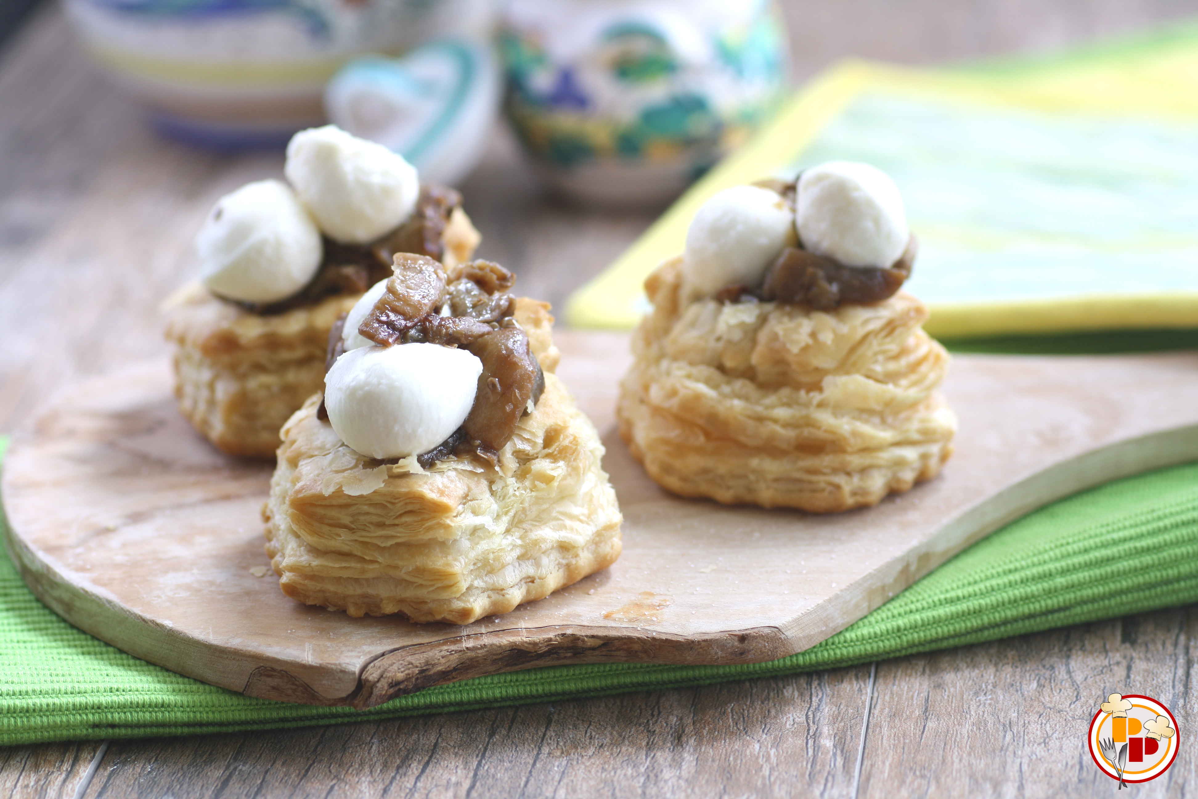 volauvent mozzarella e melanzane ricetta facile e sfiziosa