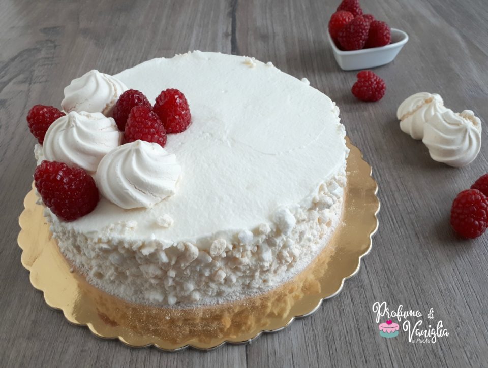 torta lamponi e meringhe
