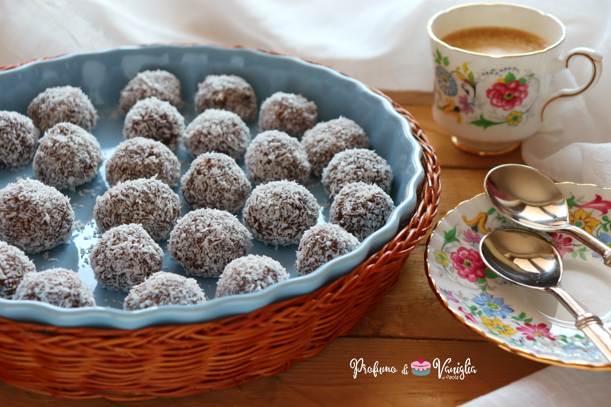 palline cocco e cioccolato
