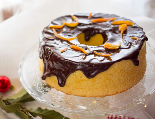 Chiffon cake arancia e cioccolato