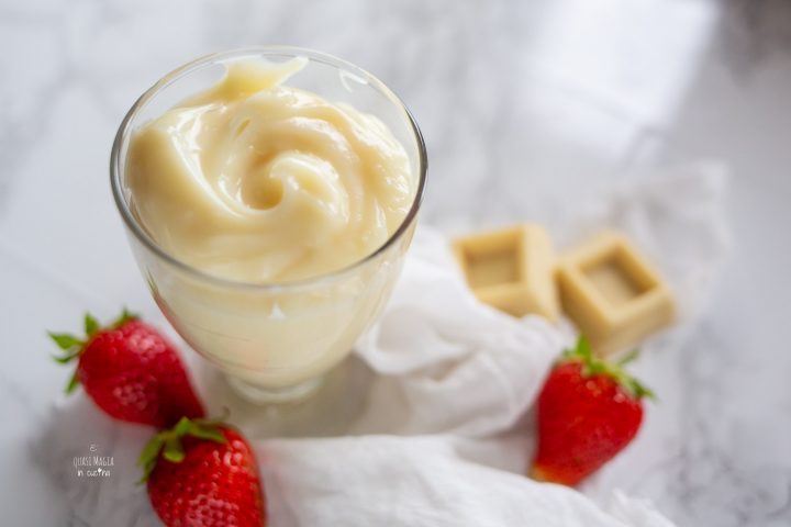 crema al cioccolato bianco senza uova
