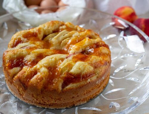 Torta mele pesche e marmellata