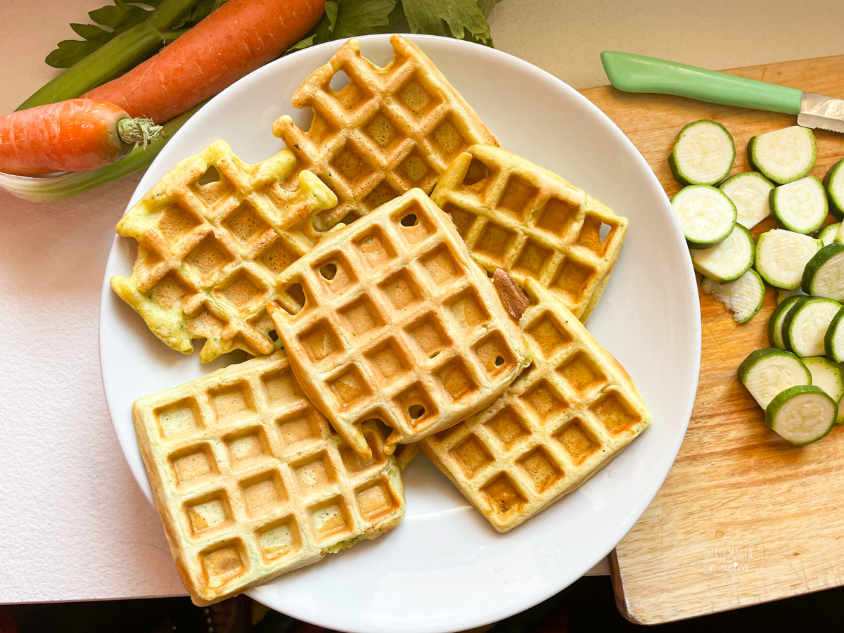 waffle alle zucchine ricetta