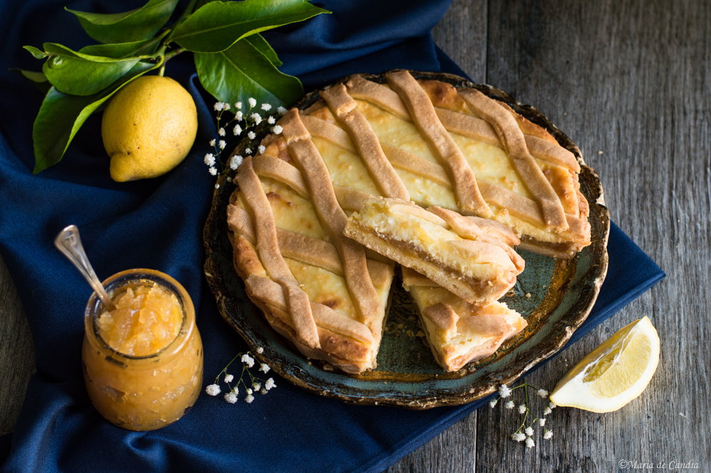 Crostata al limone e crema di ricotta