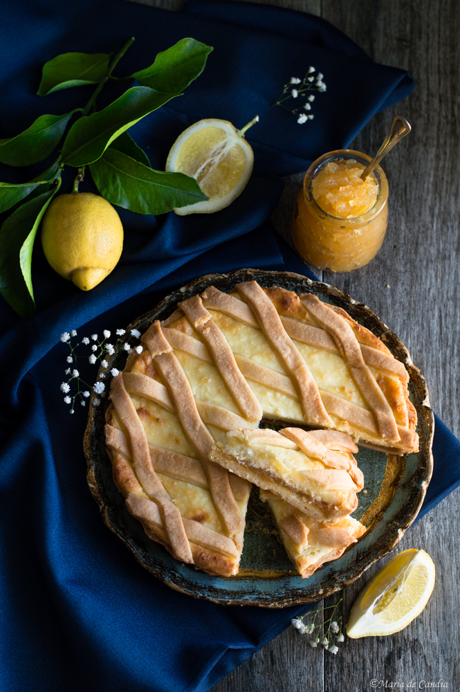Crostata al limone e crema di ricotta