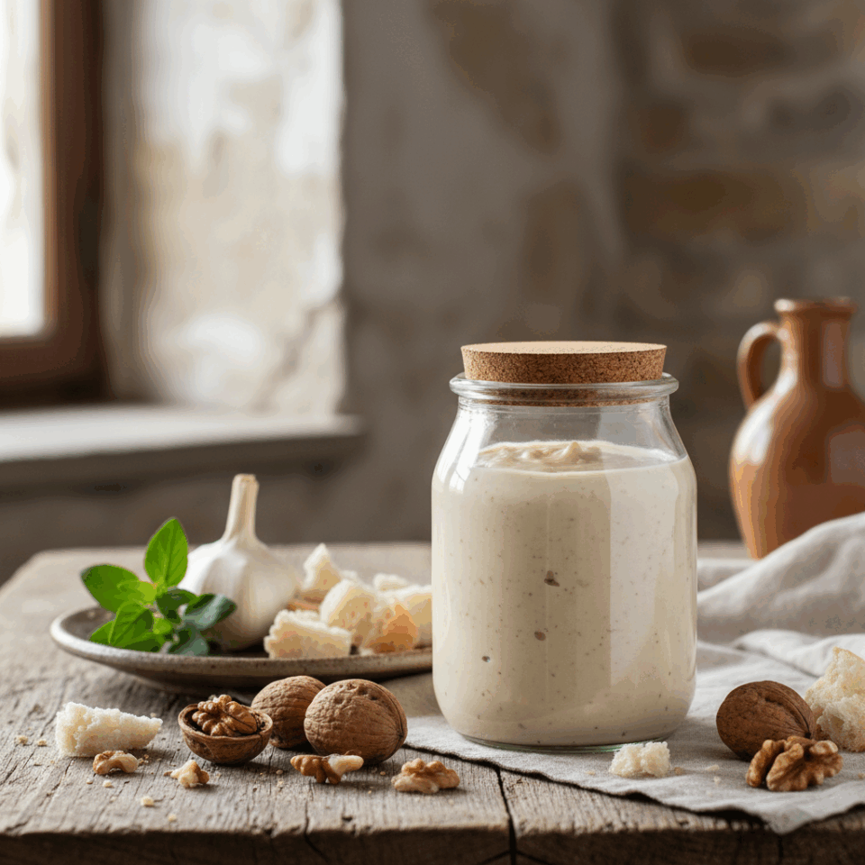 La vera salsa di noci genovese senza panna