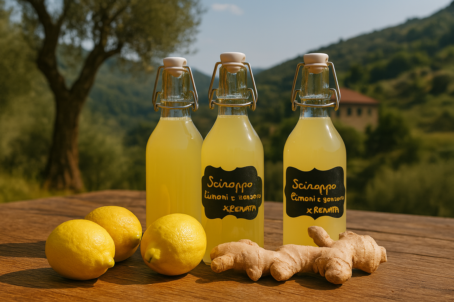 Sciroppo di limone e zenzero fatto in casa: digestivo naturale, base per aperitivi e bevande estive