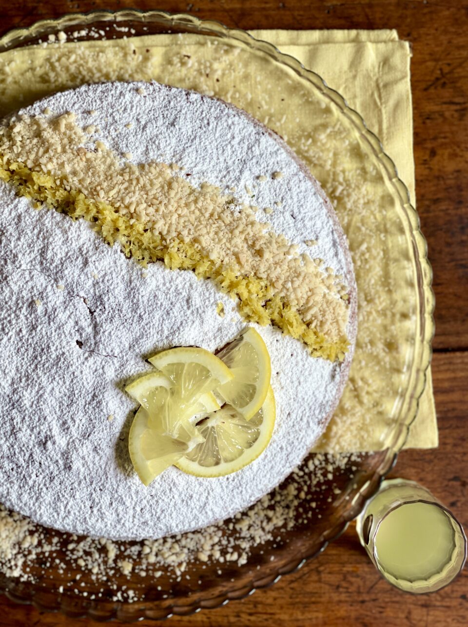 Torta caprese al limoncello
